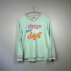 Jadelynn Brooke these are the days colorful crewneck sweater size small